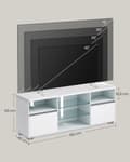 Pikkukuva 8 / 10: Rootz White TV-taso - Viihdekeskus - Mediakonsoli - Lastulevy - Karkaistu lasi - 40 cm x 160 cm x 60 cm - 37,2 kg - 40 kg Pöydän enimmäiskuormitus - 9
