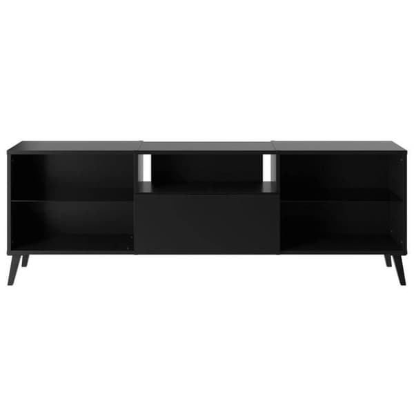 Lowboard TV/Hifi-möbler - Svart dekor - L153,5 x H52 x D31,5 cm - Tillverkad i Tyskland