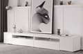 Miniatyrbild 2 av 11: 240cm TV-bänk med variabel LED - modern stil - Vit