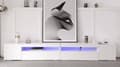 Miniatyrbild 1 av 11: 240cm TV-bänk med variabel LED - modern stil - Vit