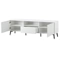 Miniatyrbillede 4 af 11: Moderne skandinavisk tv-stativ 170cm til 70" TV - 2 døre 1 kasse 1 niche - hvid