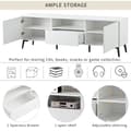 Miniatyrbillede 7 af 11: Moderne skandinavisk tv-stativ 170cm til 70" TV - 2 døre 1 kasse 1 niche - hvid