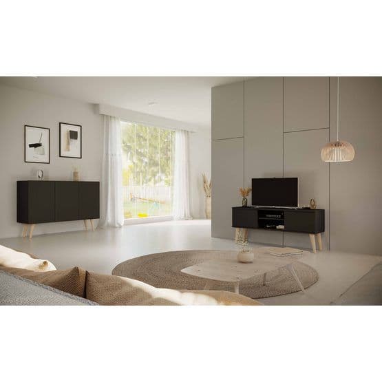 Toronto - Tv-bænk 120 Cm Sort