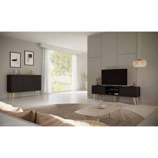 Toronto - Tv Bänk 160 Cm Svart