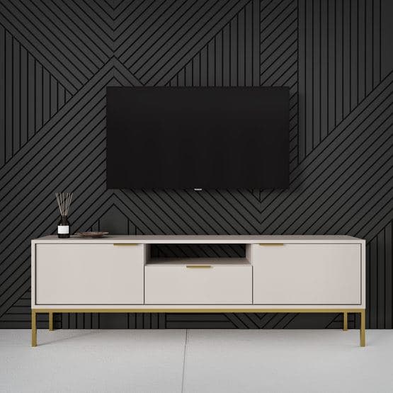 Austin - Tv Bänk 175 cm - Cashmere Och Guld