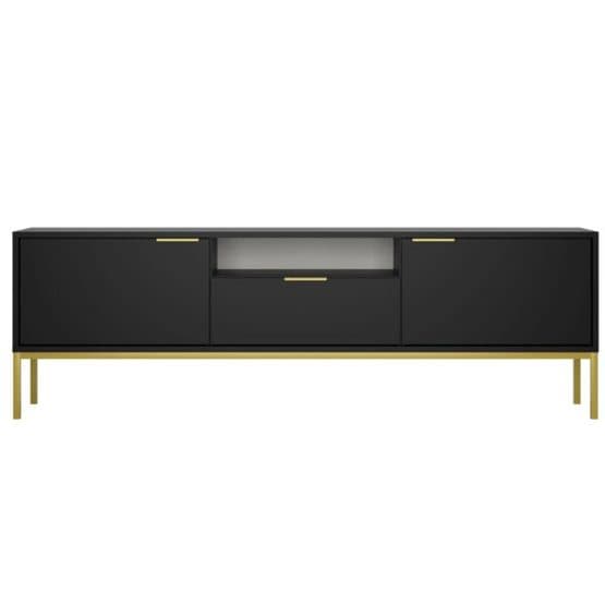 Austin - Tv Bänk 175 cm - Svart Och Guld