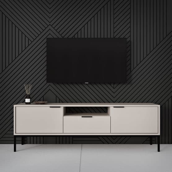 Austin - Tv Bänk 135 cm - Cashmere Och Svart