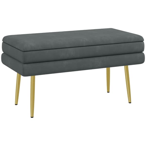 Rootz-pehmustettu säilytyspenkki - Aksenttipenkki - Istuinpenkki - Moderni Scandi-design - Runsaasti säilytystilaa - Mukavat istuimet - 79,5 cm x 37,5