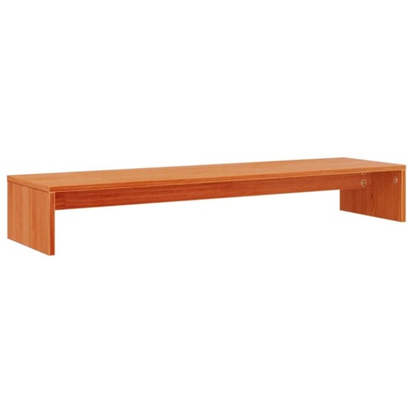 vidaXL skærmholder 100x27x15 cm massivt fyrretræ gyldenbrun