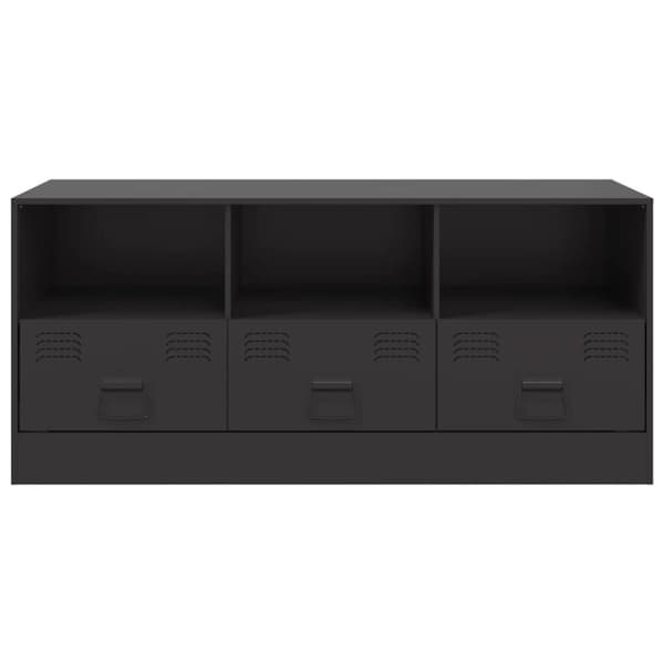 vidaXL TV-skåp svart 99x39x44 cm stål