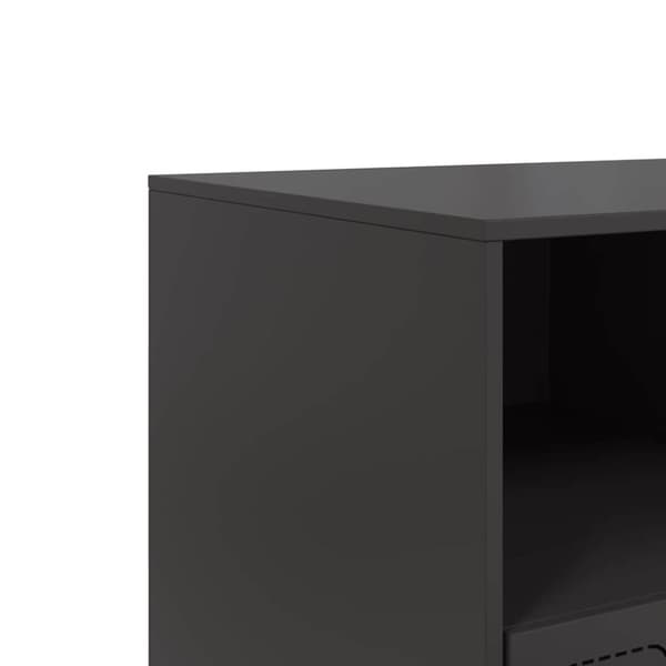 vidaXL TV-skåp svart 99x39x44 cm stål