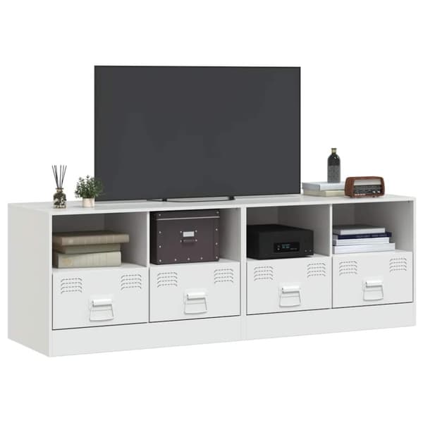 vidaXL tv-borde 2 stk. 67x39x44 cm stål hvid