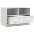 Miniatyrbillede 7 af 11: vidaXL tv-borde 2 stk. 67x39x44 cm stål hvid