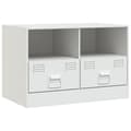 Miniatyrbillede 8 af 11: vidaXL tv-borde 2 stk. 67x39x44 cm stål hvid
