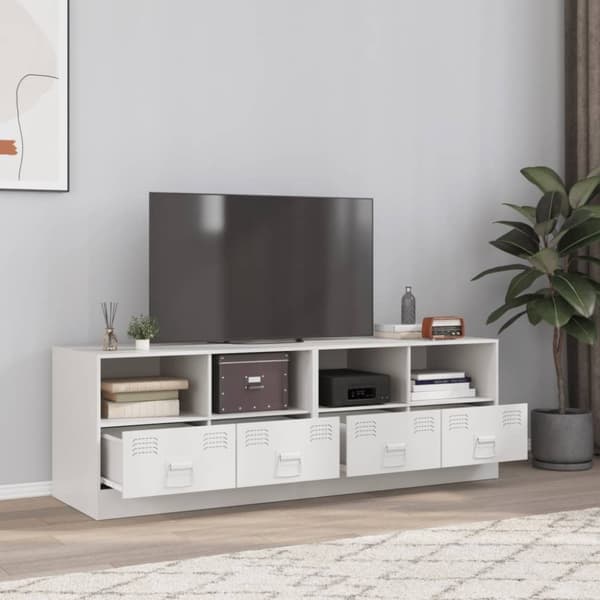 vidaXL tv-borde 2 stk. 67x39x44 cm stål hvid