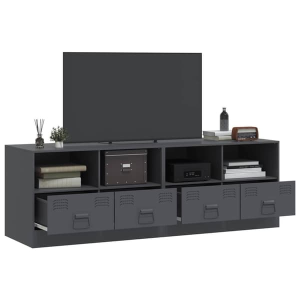 vidaXL TV-skåp 2 st antracit 67x39x44 cm stål