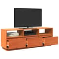 Miniatyrbillede 4 af 11: vidaXL tv-bord 140x37x50 cm massivt fyrretræ gyldenbrun