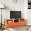Miniatyrbillede 2 af 11: vidaXL tv-bord 140x37x50 cm massivt fyrretræ gyldenbrun