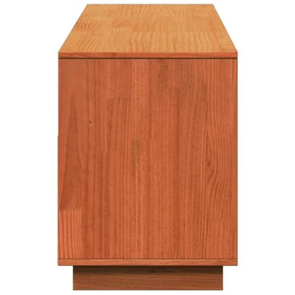 vidaXL TV-benk voksbrun 140x37x50 cm heltre furu