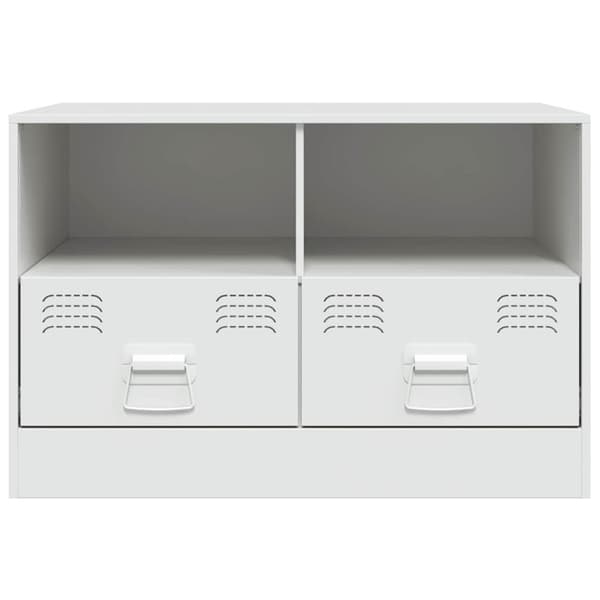 vidaXL TV-benk hvit 67x39x44 cm stål