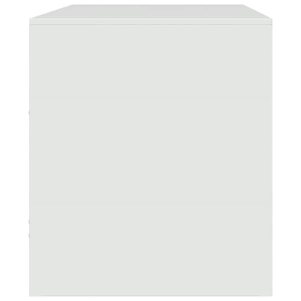 vidaXL TV-benk hvit 67x39x44 cm stål