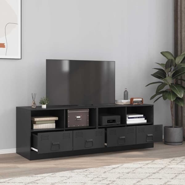 vidaXL tv-borde 2 stk. 67x39x44 cm stål sort