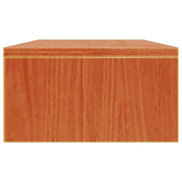 vidaXL Monitorstativ voksbrun 50x24x13 cm heltre furu