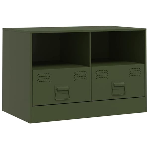 vidaXL TV-tasot 2 kpl oliivinvihreä 67x39x44 cm teräs