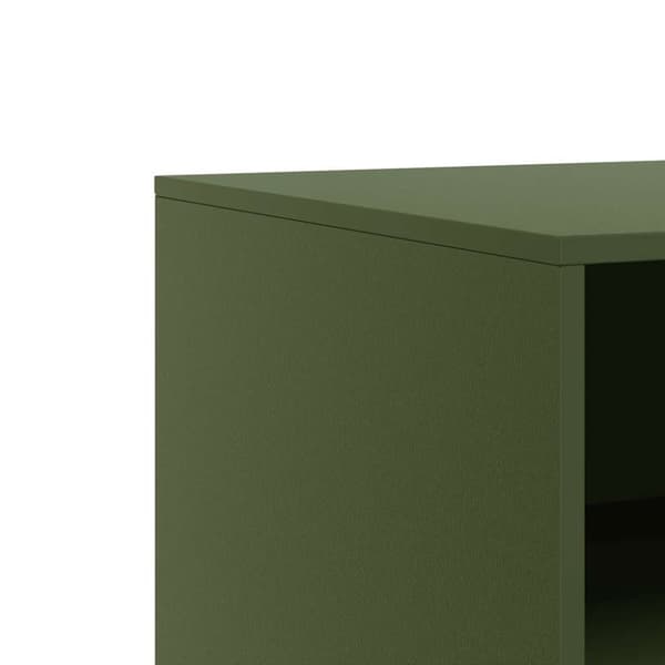 vidaXL TV-skåp 2 st olivgrön 67x39x44 cm stål