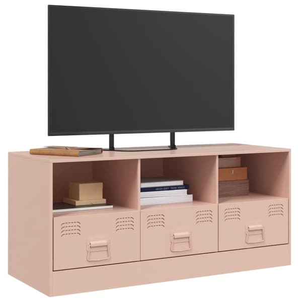vidaXL TV-benk rosa 99x39x44 cm stål