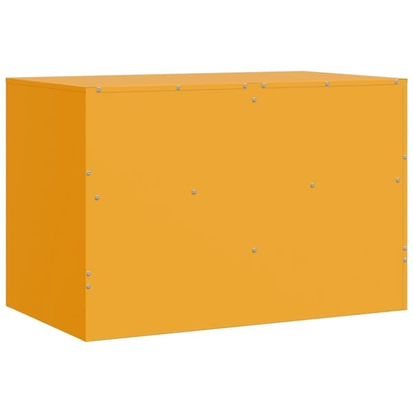 vidaXL TV-benk sennepsgul 67x39x44 cm stål