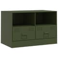 Miniatyrbillede 3 af 11: vidaXL tv-bord 67x39x44 cm stål olivengrøn