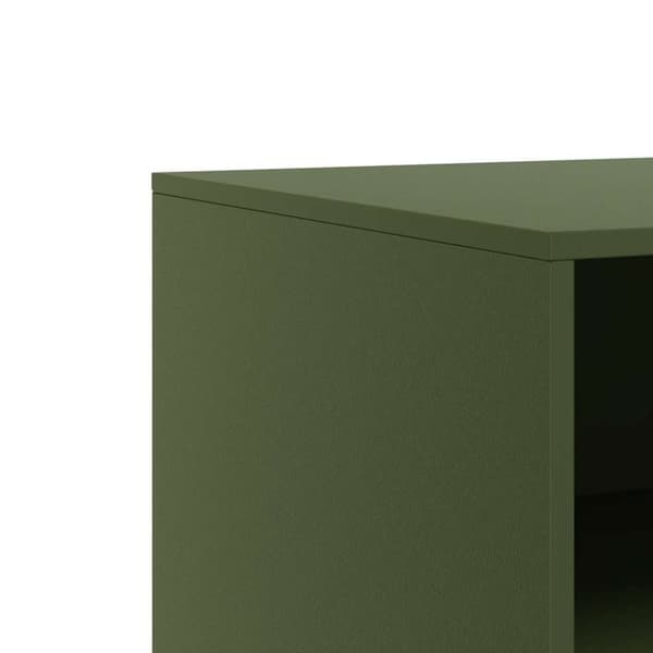 vidaXL tv-bord 67x39x44 cm stål olivengrøn