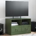 Miniatyrbillede 2 af 11: vidaXL tv-bord 67x39x44 cm stål olivengrøn
