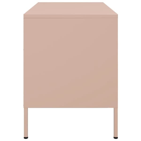 vidaXL tv-borde 2 stk. 68x39x50,5 cm stål lyserød