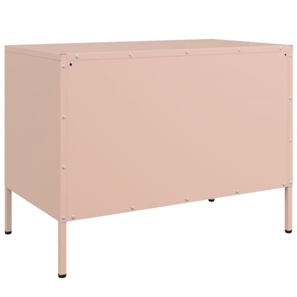 vidaXL TV-benker 2 stk rosa 68x39x50,5 cm stål
