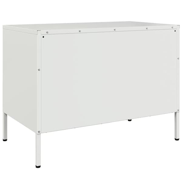 vidaXL TV-taso valkoinen 68x39x50,5 cm teräs