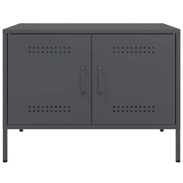 vidaXL TV-benk antrasitt 68x39x50,5 cm stål