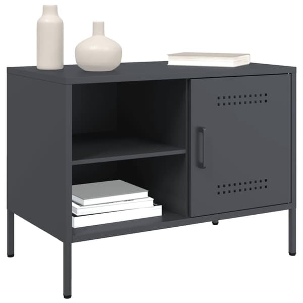 vidaXL TV-benker 2 stk antrasitt 68x39x50,5 cm stål