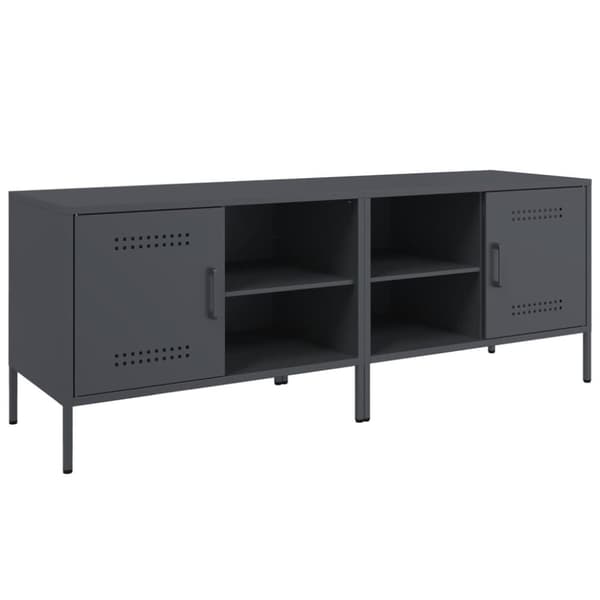 vidaXL TV-benker 2 stk antrasitt 68x39x50,5 cm stål