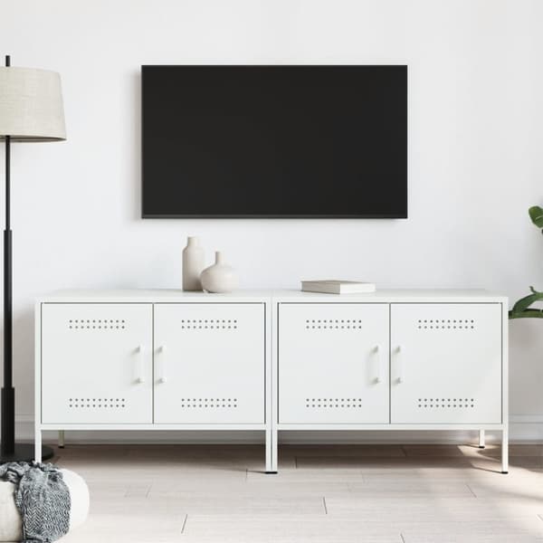 vidaXL Nattbord 2 stk hvit 68x39x50,5 cm stål