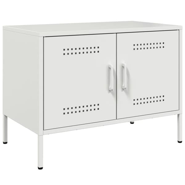 vidaXL Nattbord 2 stk hvit 68x39x50,5 cm stål