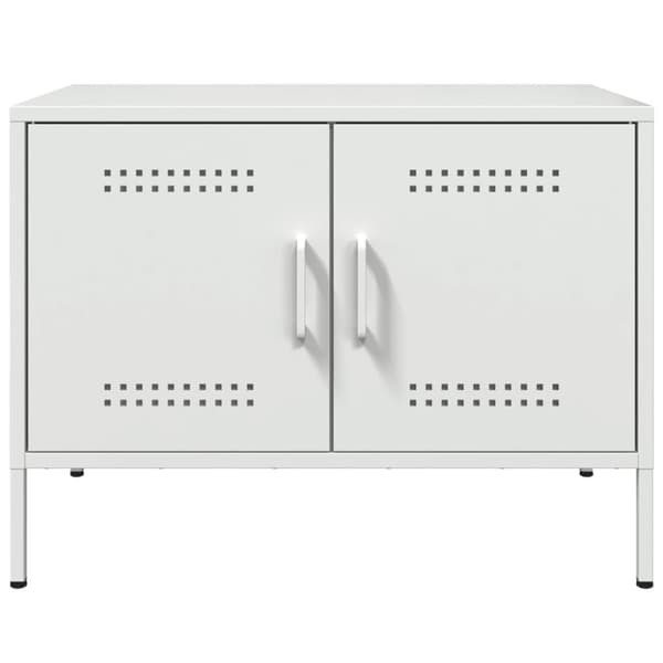 vidaXL Nattbord 2 stk hvit 68x39x50,5 cm stål