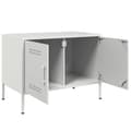 Miniatyrbilde 11 av 11: vidaXL Nattbord 2 stk hvit 68x39x50,5 cm stål