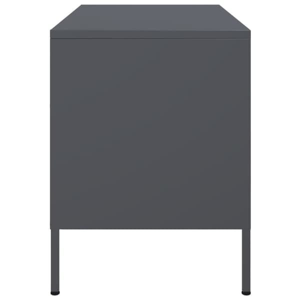 vidaXL TV-benk antrasitt 68x39x50,5 cm stål