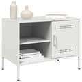 Miniatyrbilde 5 av 11: vidaXL TV-benk hvit 68x39x50,5 cm stål