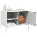 Miniatyrbilde 6 av 11: vidaXL TV-benk hvit 68x39x50,5 cm stål