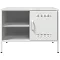 Miniatyrbilde 7 av 11: vidaXL TV-benk hvit 68x39x50,5 cm stål