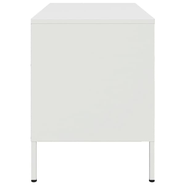 vidaXL TV-benk hvit 68x39x50,5 cm stål