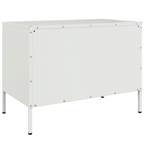 vidaXL TV-benk hvit 68x39x50,5 cm stål